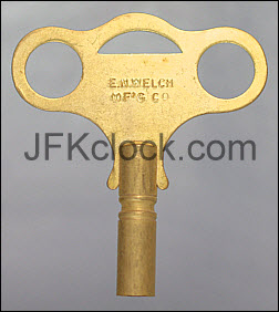 A brass, single ended, trademark Welch key