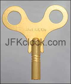 A brass, single ended, trademark Gilbert key