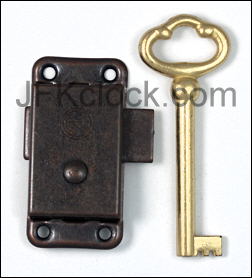 New Lock and Key for Grandfather Clock Door; Style #2
