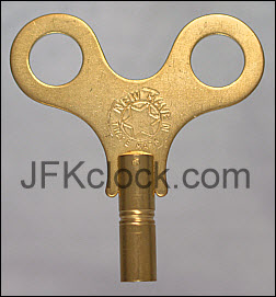 A brass, single ended, trademark New Haven key