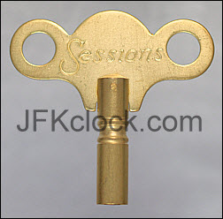 A brass, single ended, trademark Sessions key